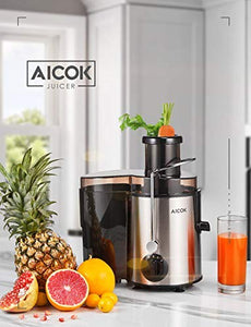 Centrifuga Frutta e Verdura Aicok Estrattore di Succo a Freddo con 65MM... - Ilgrandebazar