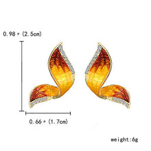 Carica l&#39;immagine nel visualizzatore di Gallery, AILUOR Gioielli Elegante Set Farfalla dello Smalto, Orecchini Collana Giallo - Ilgrandebazar