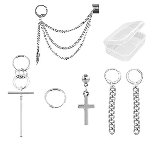 PPX 6 Pezzi Orecchini Coreani a Catena Lunga, Kpop Bangtan Boy Album Jimin...