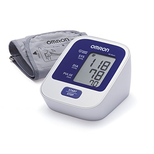 OMRON Healthcare M2 Basic Misuratore di Pressione da Braccio, Bianco/Blu