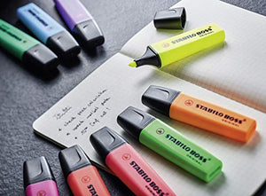 Evidenziatore - STABILO BOSS ORIGINAL - Confezione da 10 - Giallo - Ilgrandebazar