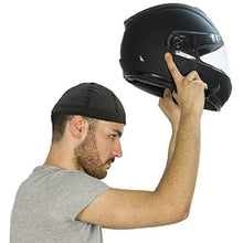 Carica l&#39;immagine nel visualizzatore di Gallery, TJ MARVIN Calotta sottocasco universale in cotone A03, Nero - Ilgrandebazar