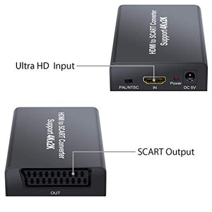Proster 4K Convertitore HDMI a SCART 2160P Adattatore Entrata Uscita...
