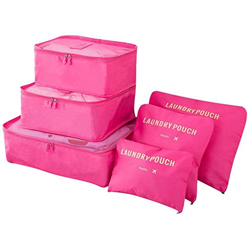 Vicloon Sistema di Cubo Viaggio, Borse stoccaggio, 6 Rosa Rossa