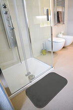 Carica l&#39;immagine nel visualizzatore di Gallery, GEMITEX Tappeto MERLINO 50X80 ULTRASSORBENTE, Polyester, 50 x 80, Antracite