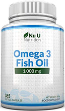 Carica l&#39;immagine nel visualizzatore di Gallery, Plusvive  Omega 3 Olio di Pesce da 1000 mg | 365 Capsule Softgel (Fornitura Per 1...