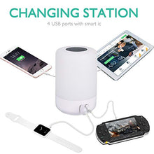 Carica l&#39;immagine nel visualizzatore di Gallery, Lampada da tavolo USB, lampada comodino a LED con 4 porte di Usb Lamp - Ilgrandebazar