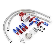 Carica l&#39;immagine nel visualizzatore di Gallery, KIMISS Regolatore di pressione carburante universale rosso + argento - Ilgrandebazar