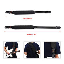 Carica l&#39;immagine nel visualizzatore di Gallery, Tracolla Imbottita in Neoprene SBR per Chitarra/Basso Con Inserto Nero-M - Ilgrandebazar