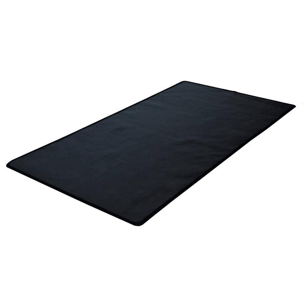 Tappeto ignifugo protettivo di pavimenti per camino (50 x 50_x_100_cm, Nero - Ilgrandebazar