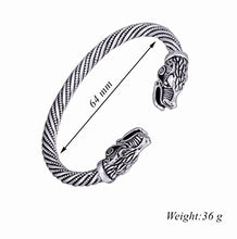 Carica l&#39;immagine nel visualizzatore di Gallery, fishhook Vintage Viking Pagan lupo testa vite metallo Antique Silver