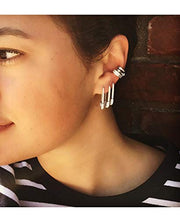 Carica l&#39;immagine nel visualizzatore di Gallery, Orecchini a cerchio per cartilagine, in argento Sterling, con zirconia...