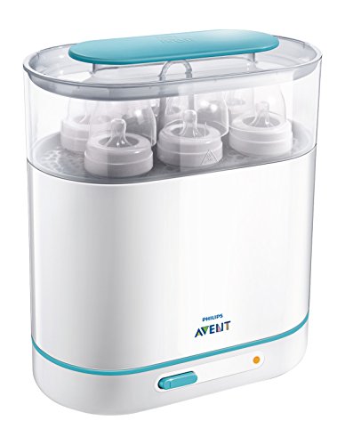 Philips Avent SCF284/02 Sterilizzatore 3 in 1 Elettrico a Vapore, Bianco - Ilgrandebazar