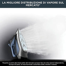 Carica l&#39;immagine nel visualizzatore di Gallery, Rowenta DW7320D1 Everlast Anticalc Ferro a Vapore, 2700 W, getto a vapore potente, 400 micro-fori, sistema anticalcare, nero/azzurro, Nero/Blu