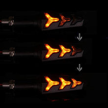 Carica l&#39;immagine nel visualizzatore di Gallery, 4 pcs Frecce moto LED di Y-tipo Indicatori per Modalità frecce - Ilgrandebazar