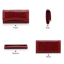 Carica l&#39;immagine nel visualizzatore di Gallery, Portafoglio Pelle Donna, OURBAG Portafogli Donna Grandi, Bloccaggio Rosso
