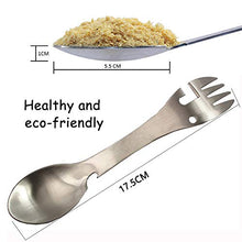 Carica l'immagine nel visualizzatore di Gallery, BESTZY Titanio Cucchiaio Forchetta Campeggio, 2 Pezzi Spork Outdoor...