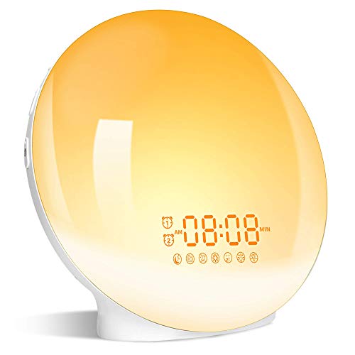 Wake up Light, Luce Sveglia da Comodino con Simulazione dell'Alba e...