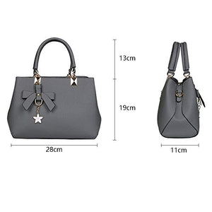 URAQT Borsa a Mano Donna, Borse a Spalla Donna in PU Pelle, #3 Grigio