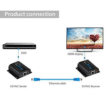 Carica l&#39;immagine nel visualizzatore di Gallery, ESYNiC AGPTEK HDMI Extender 1080P 60m IR Ripetitore Su Singolo Cat 60M 3D
