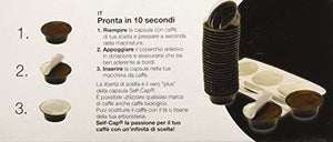 100 CAPSULE CARICABILI SELF CAP PER LAVAZZA A MODO MIO