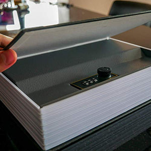 Ohuhu Cassaforte a Forma di Libro con Lucchetto a Combinazione Nero - Ilgrandebazar