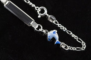 AKA Gioielli - Bracciale Targhetta Identificativa Bambini Argento 925 con...