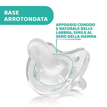 Carica l'immagine nel visualizzatore di Gallery, Chicco PhysioForma Ciuccio in Silicone 16-36 Mesi, 1 Pezzo - Gommotto Morbido e Delicato, Supporta la Respirazione Fisiologica e Favorisce il Corretto Sviluppo della Bocca, Trasparente