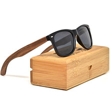 Carica l'immagine nel visualizzatore di Gallery, GOWOOD Occhiali da sole uomo e donna in legno di noce con fronte nero matte... - Ilgrandebazar