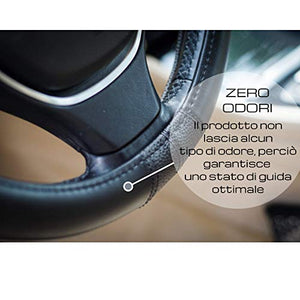 Coprivolante Auto Universale Pelle - Copri Volante In Tessuto nero