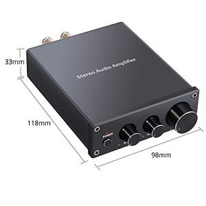 Proster 50W Amplificatore Audio Stereo con Alimentatore Mini HiFi Amp 2...