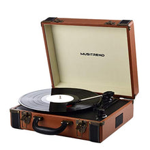 Carica l&#39;immagine nel visualizzatore di Gallery, MUSITREND Giradischi Vinile, Lettore Vinile Portatile 3 Velocità K-M317-BR