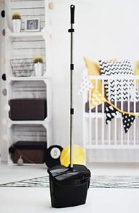 FITODO Scopa e Paletta con Coperchio—121 cm Altezza Complessiva Pali in Nero - Ilgrandebazar