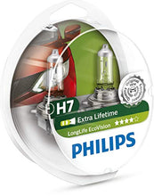 Carica l&#39;immagine nel visualizzatore di Gallery, Philips 12972LLECOS2 - Fanale LongLife EcoVision H7, 2 pezzi Twin box