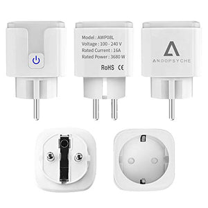 ANOOPSYCHE Presa Wifi Intelligente Smart Plug la Gestione Globale dei 1 pack - Ilgrandebazar