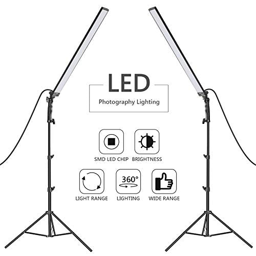 Neewer Kit d’Illuminazione Luce 60 LED da Studio 2pz Bastone LED...