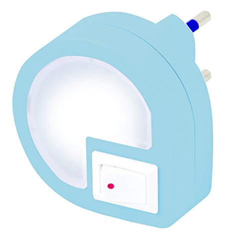 Velamp IL36 Punto Luce LED con Interruttore On/Off, Azzurro [Classe di Blu