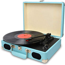Carica l&#39;immagine nel visualizzatore di Gallery, DIGITNOW! Portatile Giradischi a 3 Velocità(33 1/3, 45 e 78 Giri), Stile Blue