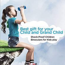 Carica l&#39;immagine nel visualizzatore di Gallery, Fujunkang - Binocolo compatto 8 x 21, per bambini e adulti, Celeste.