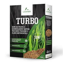 Carica l&#39;immagine nel visualizzatore di Gallery, LERAVA TURBO Semi da prato a germinazione rapida per zone fresche e climi continentali - garantisce colori verdi brillanti - con erba che cresce veloce - 30m²