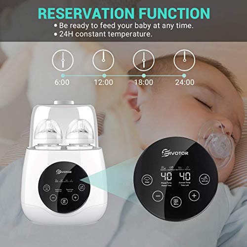 Scaldabiberon Elettrico Multifunzione 5 In 1 EIVOTOR - Sterilizzatore, Scongela, Riscalda Latte E Pappe