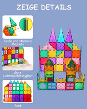 Carica l&#39;immagine nel visualizzatore di Gallery, Katiago Costruzioni Magnetici 64 Pezzi 3D Educativo Blocchi Magneti Set Giocattoli per Bambini STEMS Creatività Montessori per 3+ Anni Ragazzi