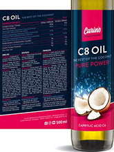 Carica l&#39;immagine nel visualizzatore di Gallery, Olio C8 MCT da olio di cocco puro al 100% acido caprilico 500 ml - inodore e...