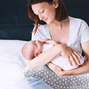Cuscino allattamento Neonato da 22inch, Grey--Star - Ilgrandebazar