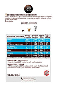 Nescafé Dolce Gusto Cortado Espresso Macchiato Decaffeinato, 3 Confezioni da...