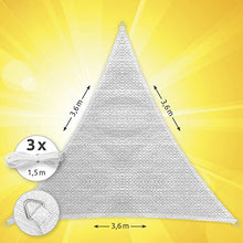 Carica l&#39;immagine nel visualizzatore di Gallery, Windhager 10975 Tenda a vela Patio (3,6 x 3,6 x m), bianco