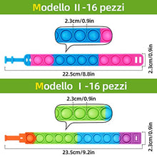 Carica l'immagine nel visualizzatore di Gallery, Dora Sicom da 32 pezzi Bracciale in silicone, set da gioco con bracciale in gomma, braccialetto con fossette in gomma semplice per bambini/adulti, Ideale come gadget per feste bambini