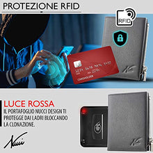 Carica l'immagine nel visualizzatore di Gallery, Porta Carte Credito-Portafoglio Uomo-Porta Badge-In Vera Portafoglio Nero