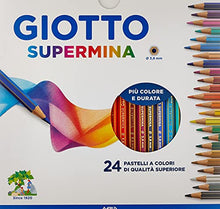 Carica l'immagine nel visualizzatore di Gallery, GIOTTO Supermina - Astuccio da 24 Matite a Pastello Colorate, 3.8mm