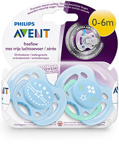 Philips SCF172/01 Confezione da 2 Succhietti 0-6 Mesi, Blue Marine - Ilgrandebazar